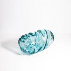 Hand Blown Murano Gomitolo Vase in Aqua Blue Medium - 3854214