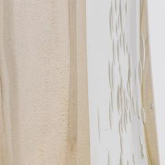Hand Blown Murano Modern Fluid Vase Clear with 24 karat Gold Flecks and Bubbles - 4229247