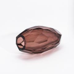Hand Blown Murano Modern Tall Faceted Vase in Amethyst Large - 4225529