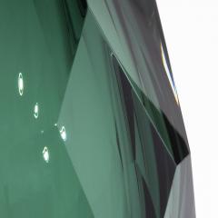 Hand Blown Murano Modern Tall Faceted Vase in Emerald Green Medium - 4225583