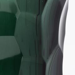 Hand Blown Murano Modern Tall Faceted Vase in Eucalyptus Green Large - 4225573