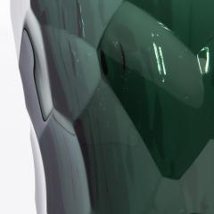 Hand Blown Murano Modern Tall Faceted Vase in Eucalyptus Green Medium - 4227069