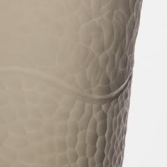 Hand Blown Murano Modern Tall Textural Vase in Smoky Grey - 4235053
