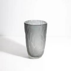 Hand Blown Murano Moon Vase in Grey Large - 3851742