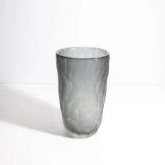 Hand Blown Murano Moon Vase in Grey Large - 3851744