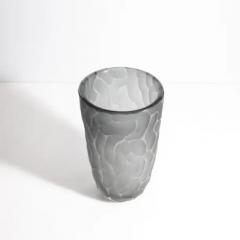 Hand Blown Murano Moon Vase in Grey Large - 3851749