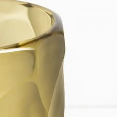 Hand Blown Murano Moon Vase in Olive Medium - 3851099