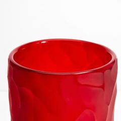 Hand Blown Murano Moon Vase in Ruby Red Medium - 3851906