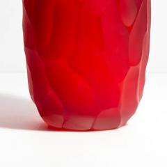 Hand Blown Murano Moon Vase in Ruby Red Medium - 3851931