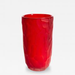 Hand Blown Murano Moon Vase in Ruby Red Medium - 3875065