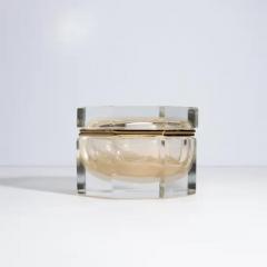 Hand Blown Murano Octagonal Glass Box L with 24 Karat Gold Flecks - 3854367