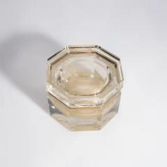 Hand Blown Murano Octagonal Glass Box L with 24 Karat Gold Flecks - 3854414