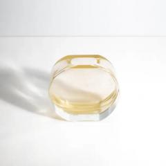 Hand Blown Murano Olivia Vase in Crystal with 24 Karat Gold Flecks - 3851996