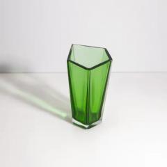 Hand Blown Murano Penta Vase in Green Medium - 3854175