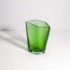 Hand Blown Murano Penta Vase in Green Medium - 3854180