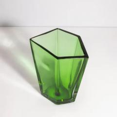 Hand Blown Murano Penta Vase in Green Medium - 3854181