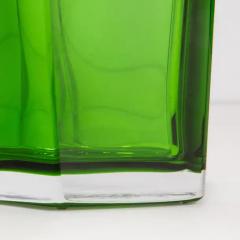 Hand Blown Murano Penta Vase in Green Medium - 3854207