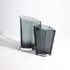 Hand Blown Murano Penta Vase in Grey Large - 3853700