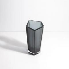 Hand Blown Murano Penta Vase in Grey Medium - 3852571