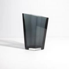 Hand Blown Murano Penta Vase in Grey Medium - 3852600