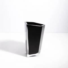 Hand Blown Murano Penta Vase in Onyx Black - 3854019