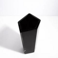 Hand Blown Murano Penta Vase in Onyx Black - 3854021
