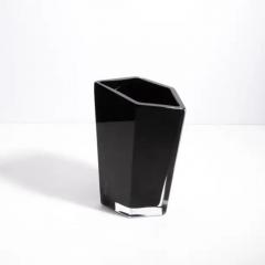 Hand Blown Murano Penta Vase in Onyx Black - 3854026