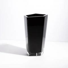 Hand Blown Murano Penta Vase in Onyx Black - 3854056