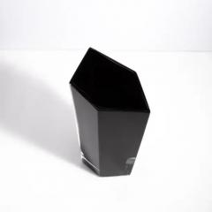 Hand Blown Murano Penta Vase in Onyx Black - 3854144