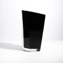 Hand Blown Murano Penta Vase in Onyx Black - 3854164
