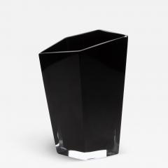 Hand Blown Murano Penta Vase in Onyx Black - 3878709