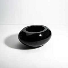 Hand Blown Murano Poker Bowl in Onyx Black - 3851910