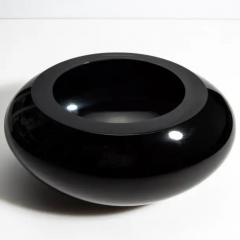Hand Blown Murano Poker Bowl in Onyx Black - 3851943