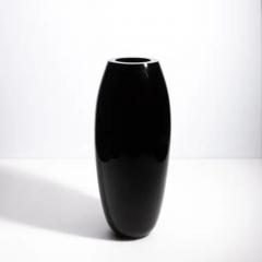 Hand Blown Murano Poker Vase in Onyx Black - 3851737