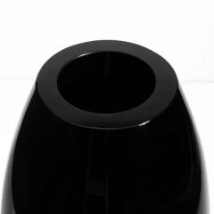 Hand Blown Murano Poker Vase in Onyx Black - 3851738