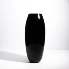 Hand Blown Murano Poker Vase in Onyx Black - 3851740