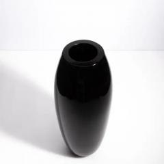 Hand Blown Murano Poker Vase in Onyx Black - 3851741