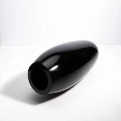 Hand Blown Murano Poker Vase in Onyx Black - 3851795