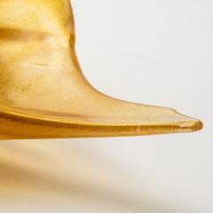 Hand Blown Murano Shell in Amber with 24 karat Gold Flecks - 4207632