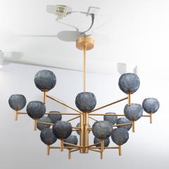 Hand Blown Murano Spider Chandelier with Brushed Brass Fittings - 3884304