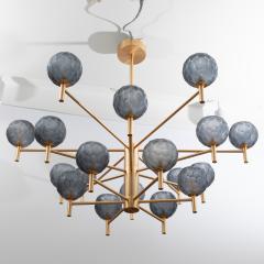 Hand Blown Murano Spider Chandelier with Brushed Brass Fittings - 3884307