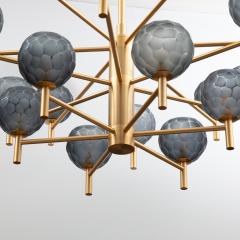 Hand Blown Murano Spider Chandelier with Brushed Brass Fittings - 3884310