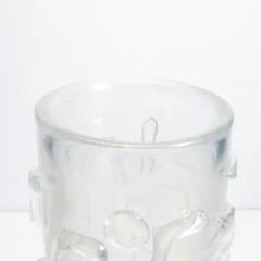 Hand Blown Murano Studded Vase Frosted - 3852218