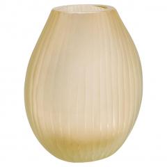 Hand Blown Murano Supreme Vase in Clear with 24 karat Gold Flecks Large - 4210844