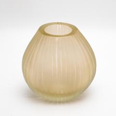 Hand Blown Murano Supreme Vase in Clear with 24 karat Gold Flecks Large - 4210853