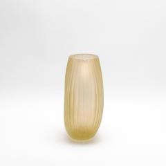 Hand Blown Murano Supreme Vase in Clear with 24 karat Gold Flecks Large - 4210859