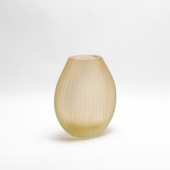 Hand Blown Murano Supreme Vase in Clear with 24 karat Gold Flecks Large - 4210860