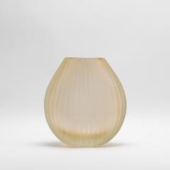 Hand Blown Murano Supreme Vase in Clear with 24 karat Gold Flecks Large - 4210862