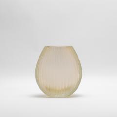 Hand Blown Murano Supreme Vase in Clear with 24 karat Gold Flecks Medium - 4214563