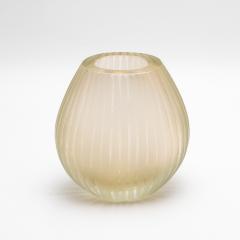 Hand Blown Murano Supreme Vase in Clear with 24 karat Gold Flecks Medium - 4214564